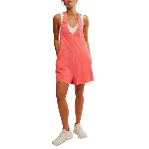 Free People Movement Hibiscus Hot Shot Halter Romper NWT - Picture 1 of 12